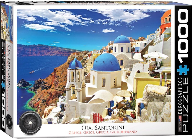 eurographics Oia Santorini Greece 1000-Piece Puzzle - Image 1