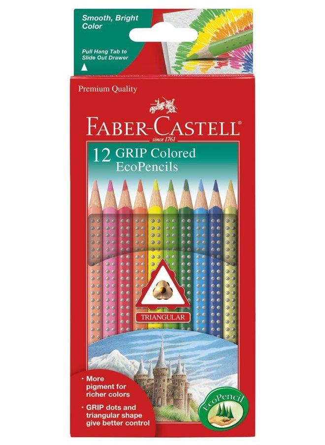 FABER-CASTELL Grip Colored EcoPencils - 12 Count  - Image 1