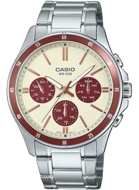 Men Enticer Analog Cream Dial Mtp 1374D 5A2Vdf