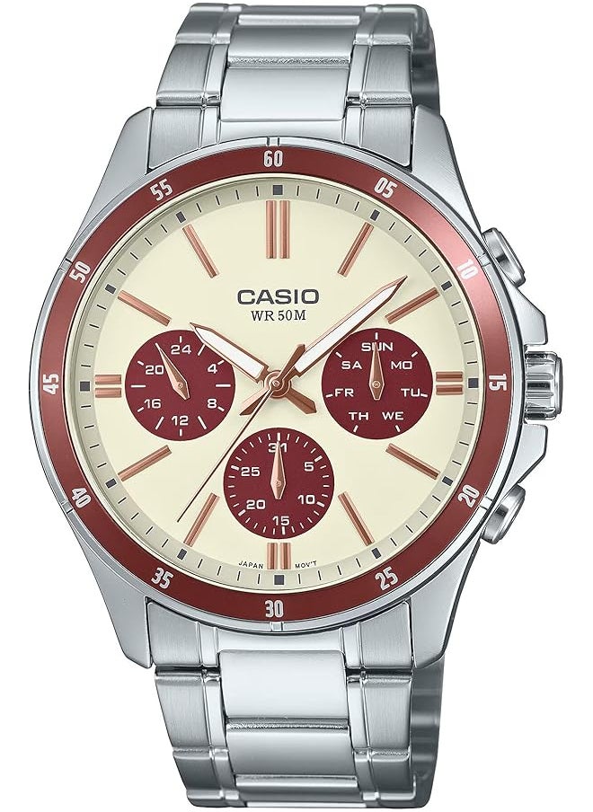 CASIO - Men Enticer Analog Cream Dial Mtp 1374D 5A2Vdf - Image 1