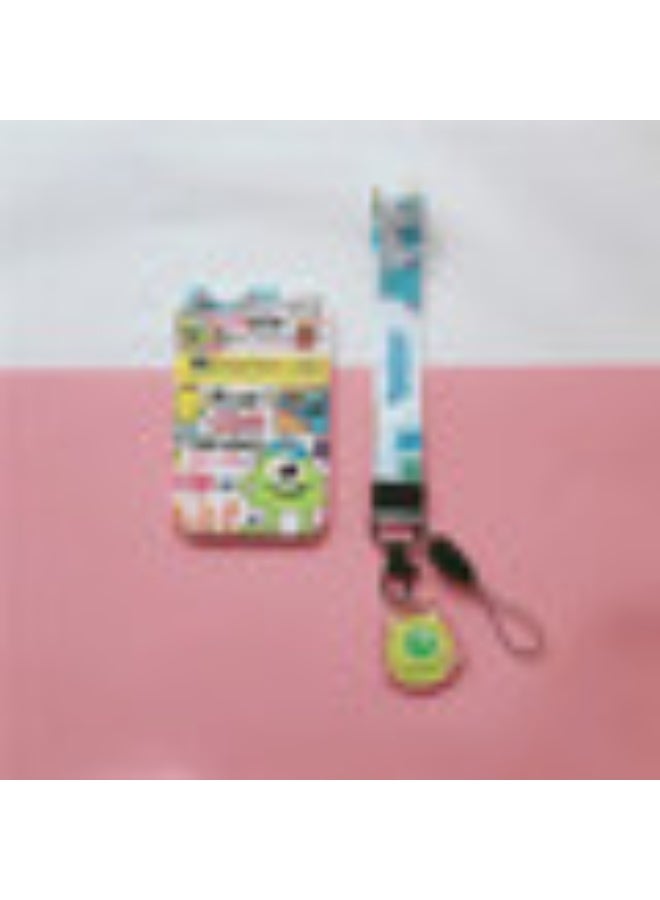 NIBEMINENT 1 - Piece Monster Kpop Photo Card Holder Pendant Key Chain ID Badge Holder ID Card Holder Photo Card Protector for School ID Office ID Access Card for Women Girls
