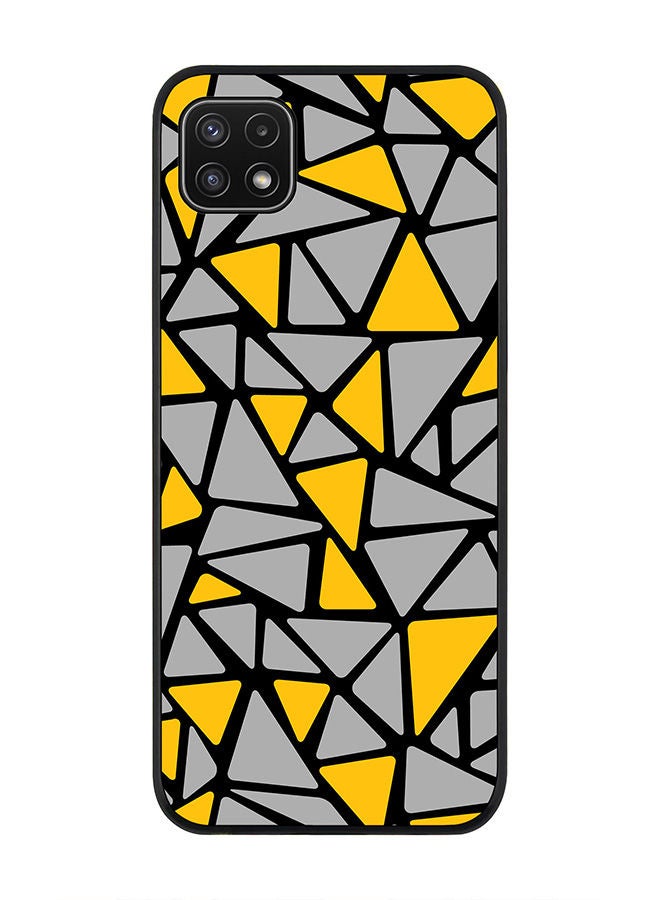 Stylizedd Rugged Black edge case for Samsung Galaxy A22 5G Slim fit Soft Case Flexible Rubber Edges Anti Drop TPU Gel Thin Cover - Triabstract - Image 1