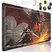 JVGFYNKL for TCG Playmat Playmat with Zones 24x14 in NonSlip Rubber for MTG Playmat with Drawstring Travel Pouch and 6 Dice Dragon 2 for MTG Mat Card Game Playmats - Image 3
