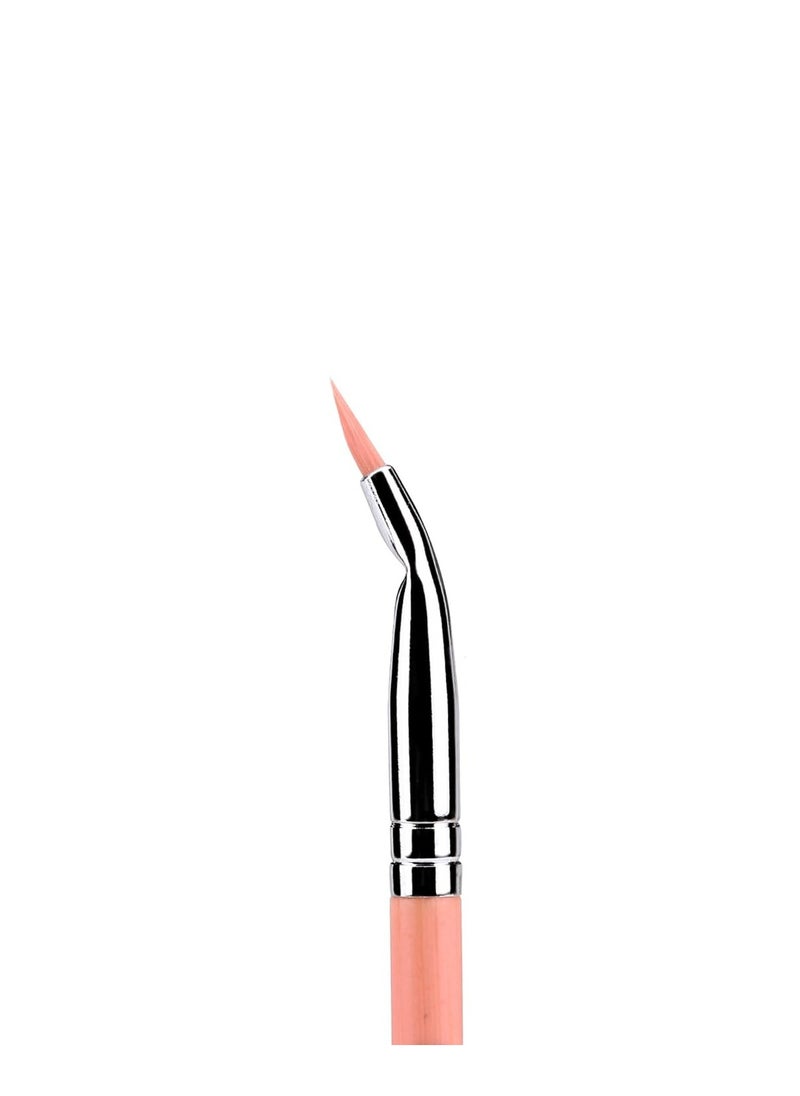 Bdellium Tools Bdellium Tools Professional Makeup Brush - Pink Bambu Series 708 Bent Eyeliner - With Soft Synthetic Fibers, For Smooth Application (Pink, 1pc)  - Image 3