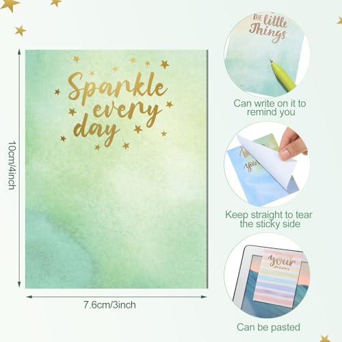 Chinco 12 Pieces Appreciation Sticky Notes 3 x 4 Inch Fun Motivational Inspirational Positive Modern Cute Encouragement to Do List Notepad for Shopping List Study Planner 30 Sheets EachDreamy Style - Image 3