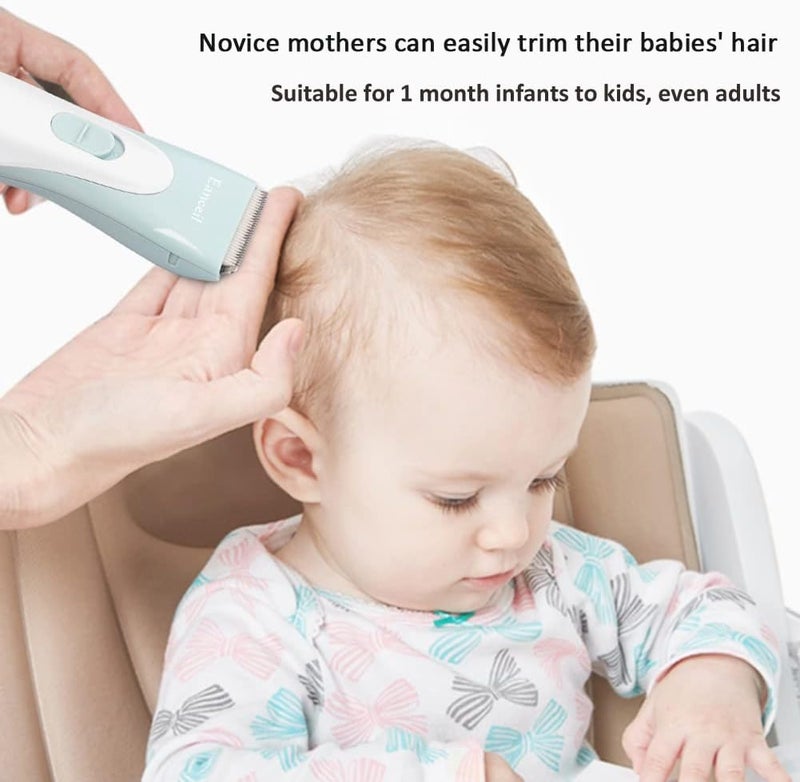 Eanceil Baby Hair Clippers, Ceramic Blade Electric Kids Hair Trimmer, Ultra-Quiet Cordless Rechargeable Waterproof Haircut Kit for Kids & Adult - Image 3