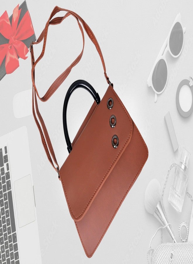 HASHFLOW Women Handheld Purse Bag for Young Ladies and Girls for kitty party/Clutch for mobile and debit ATM cards || Hand-held Bag (Dark Brown) - Image 4