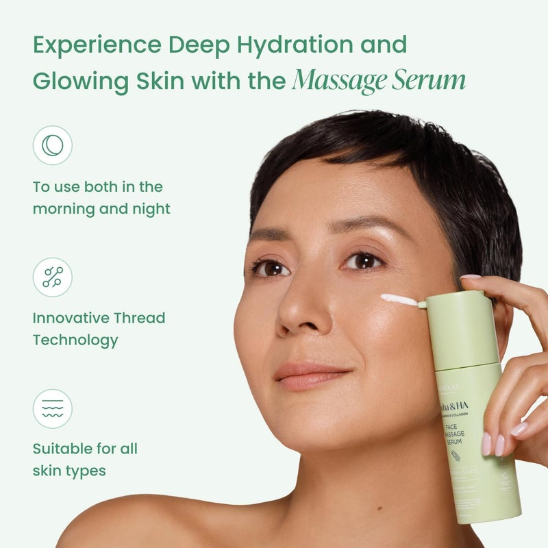 PLANTIFIQUE Massage Ritual Set Premium Certified Jade Gua Sha Jojoba Oil HA Serum Skin Care Set Birthday Gifts for Women Teens Mom Brides - Image 3