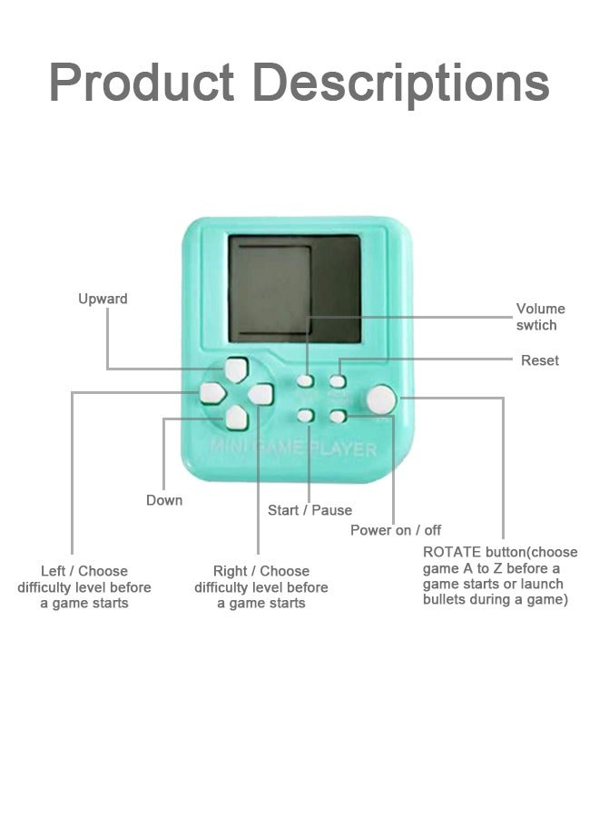 NIBEMINENT Tetris Small Classic Video Game Keychain Mini Red*1+Blue*1 Color 2Pcs/Set  - Image 5