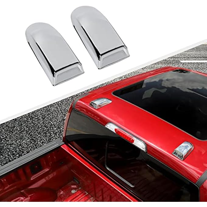 rayihni Antenna Base Cover Trim Decoration Accessories Roof Antenna Trim Cover for Ford F-150 F150 2021-2022 (Chrome) - Image 1