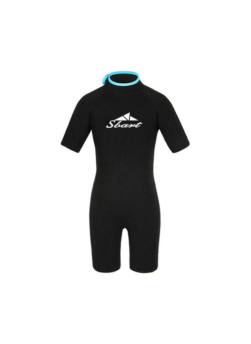 Generic - 2MM Kids Wetsuit Full Body Diving Suit Quick-Dry Swimwear 1040 Black - Image 1