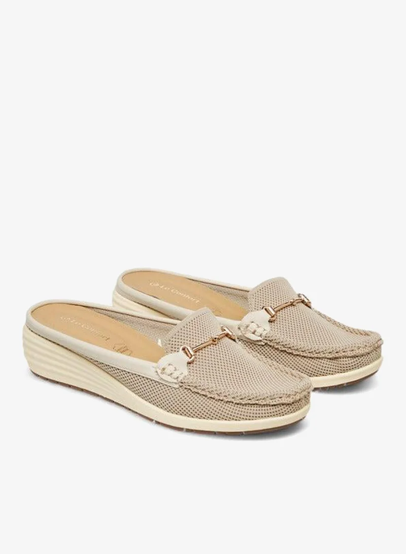 Le Confort  Metal Accent Flyknit Slip-On Mules With Wedge Heels for Women | Best Price UAE