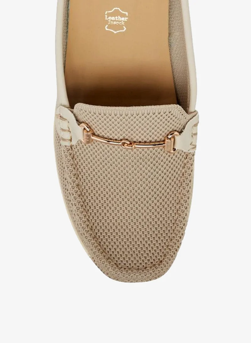 Le Confort  Metal Accent Flyknit Slip-On Mules With Wedge Heels for Women | Best Price UAE