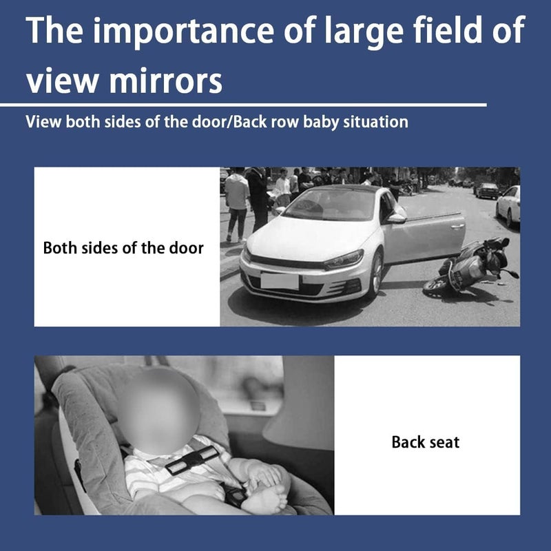Azonee 12-Inch HD Panoramic Car Rear View Mirror - Anti-Glare Wide Angle Clip-On - Image 3
