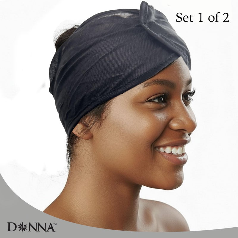 DONNA Satin Wrap & Mesh Wrap 2PCS â€“ Breathable Mesh Head and Satin Cap Set, Adjustable Closure, Soft & Cool Fabric for Pixie Cut, Short Hair, and Everyday Styling - Image 2