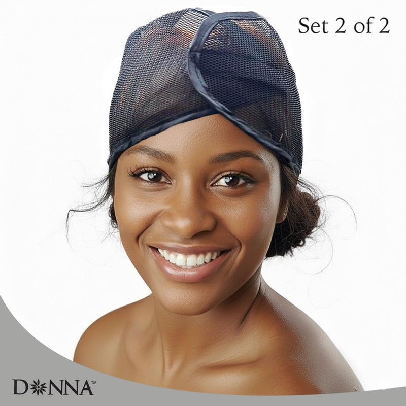 DONNA Satin Wrap & Mesh Wrap 2PCS â€“ Breathable Mesh Head and Satin Cap Set, Adjustable Closure, Soft & Cool Fabric for Pixie Cut, Short Hair, and Everyday Styling - Image 3