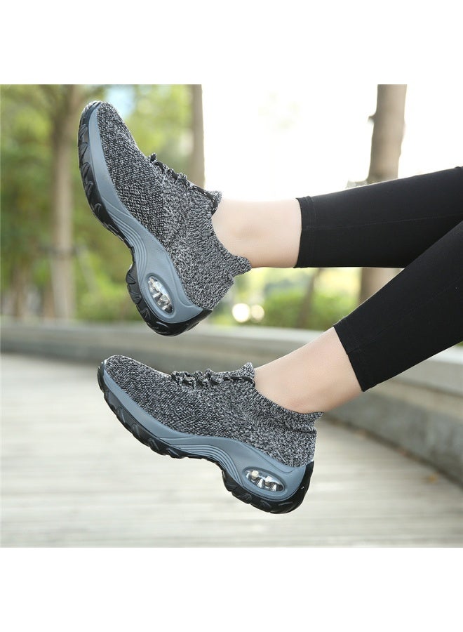 NIBEMINENT Women Walking Trainers Fashion Fly Weaving Sock Sneakers Breathe Comfort Nursing Shoes Casual Platform Loafers Non-Slip - Image 2