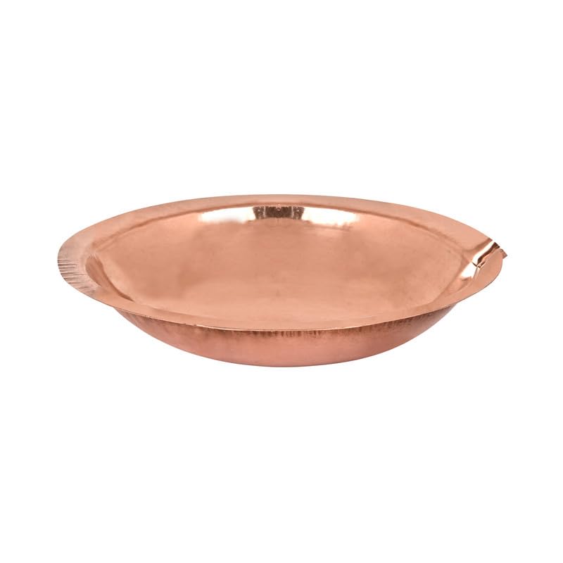 ROLIMOLI Copper Akhand Diya (Size 4) - 95 Gm | High Quality Oil Lamp for Daily Puja & Other Religious Rituals, Home, Office & Temples Festive Gifts | Copper Diya for Home Decor (3.10cm H x 15.7cm L) - Image 3