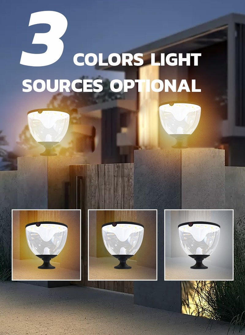 Vmax Solar LED Dome Light – 360° Coverage, 3 Color Temperatures, 20cm Tall, 19cm Clear Dome – Indoor & Outdoor Security Lighting - Image 5