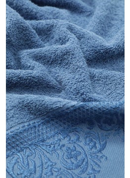 FIESTA Cotton Jacquard Family Bathrobe Set - Navy Blue - Pink  - Image 3
