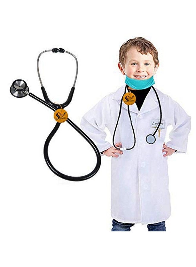 سايج سكوير سماعة طبيب للأطفال من سيج سكوير، سماعة طبيب تمريض حقيقية، مناسبة للعب الأدوار، لعبة طبيب، عرض مسرحي، زي تنكري، حفل سنوي (قطعة واحدة) - Image 1