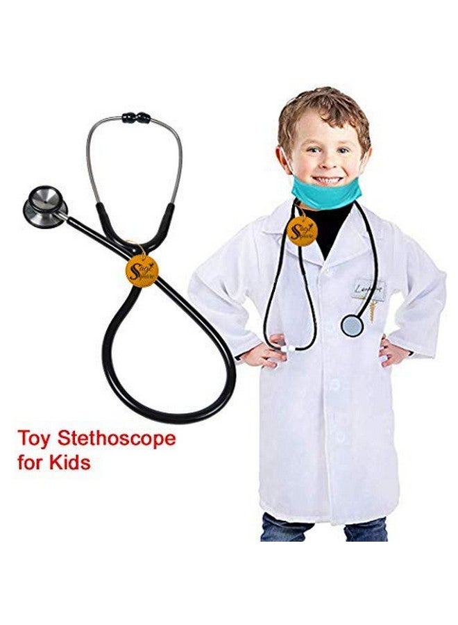 سايج سكوير سماعة طبيب للأطفال من سيج سكوير، سماعة طبيب تمريض حقيقية، مناسبة للعب الأدوار، لعبة طبيب، عرض مسرحي، زي تنكري، حفل سنوي (قطعة واحدة) - Image 2