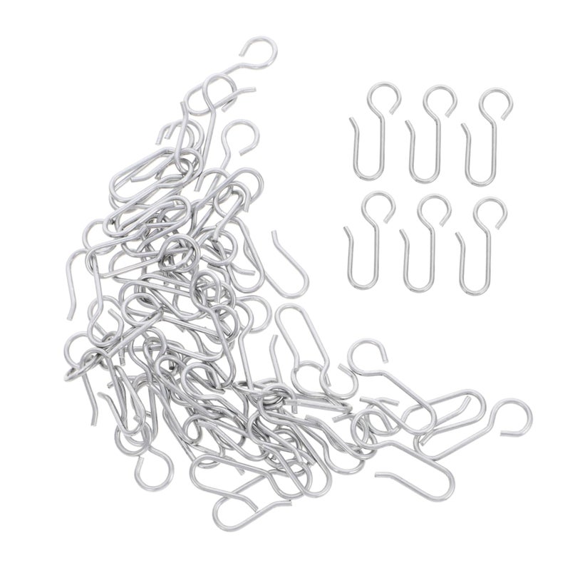 Stainless Steel Ceiling Drapery Pin Curtain Hooks 4 2X2 2X0 2CM Easy Installation 50Pcs - Image 2