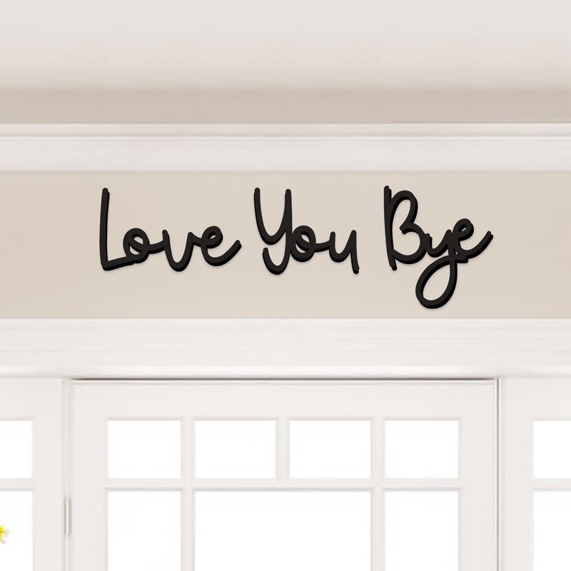Dripykiaa Wall Decor 31.5 "Love You Bye Sign Signing Hanging Hallway Decoration Express Love و Warm for Family Lover زوجة زوجة المدخل المدخل للبن بوهو ديكور - Image 1