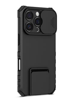 Generic Apple iPhone 16 Pro 5G Case Cover, Innovative Telescopic Bracket, Sliding Protection Camera Window, Slim Thin PC&TPU Shockproof Mobile Phone Case Black  - Image 2