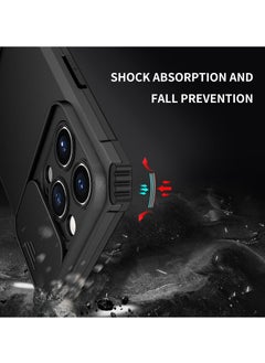 Generic Apple iPhone 16 Pro 5G Case Cover, Innovative Telescopic Bracket, Sliding Protection Camera Window, Slim Thin PC&TPU Shockproof Mobile Phone Case Black  - Image 4