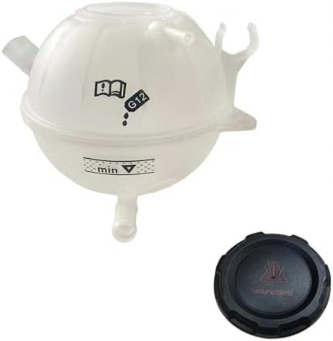 Coolant Radiator Expansion Tank, for VW, for Tiguan, for Skoda, for Seat, for A3 1K0121407 3B0121321 Radiator Coolant Overflow Expansion Tank Bottle+Cap Engine Coolant Expansion Tank(B- Black Cap) - Image 1