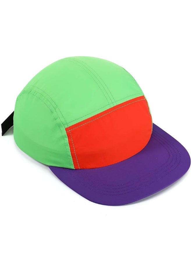 Cindeer 80s 90s Neon Hat Nylon Cap Retro Adjustable Cap for Women Men 80s Costumes Accessories 90s Theme Party - Image 5