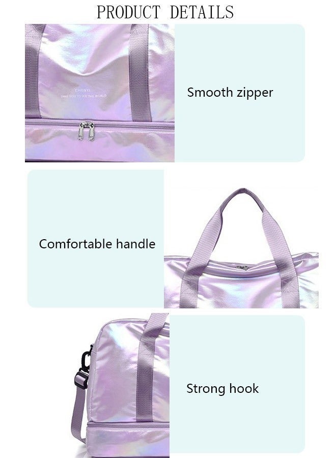 DUNISO Sports Gym Bag with Wet Pocket & Shoes Compartment Weekender Overnight HandBag for Travel Gym Yoga Travel Duffel Bag for Men and Women Lightweight - Image 4