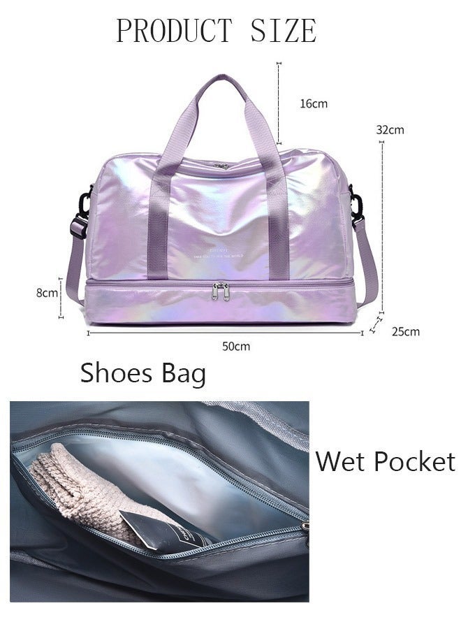 DUNISO Sports Gym Bag with Wet Pocket & Shoes Compartment Weekender Overnight HandBag for Travel Gym Yoga Travel Duffel Bag for Men and Women Lightweight - Image 2