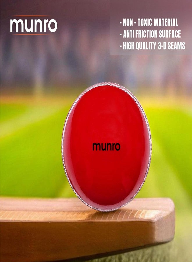 MUNRO Maiden Cricket Wind Ball, Practice/Competitive Match, Rubber Ball for Indoor & Outdoor (Red, Pack of 2) - Image 5