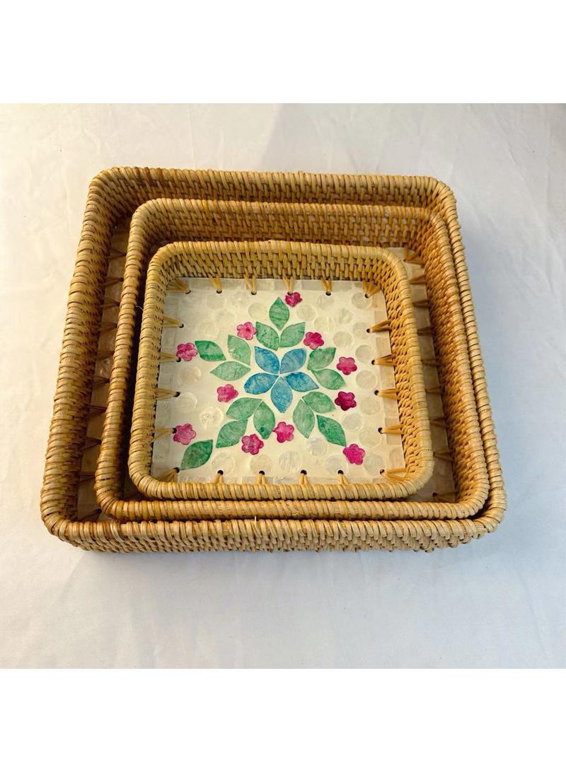 general 3-Piece Vegetable Fruit Storage Basket Dim Sum Tray - Image 1