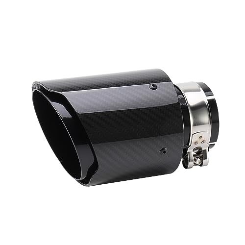 Tempsnow Real Carbon Fiber Exhaust Tip 25 Inlet 4 Outlet Real Carbon Fiber 25 to 4 Exhaust Tip 2MM Thickness - Image 1