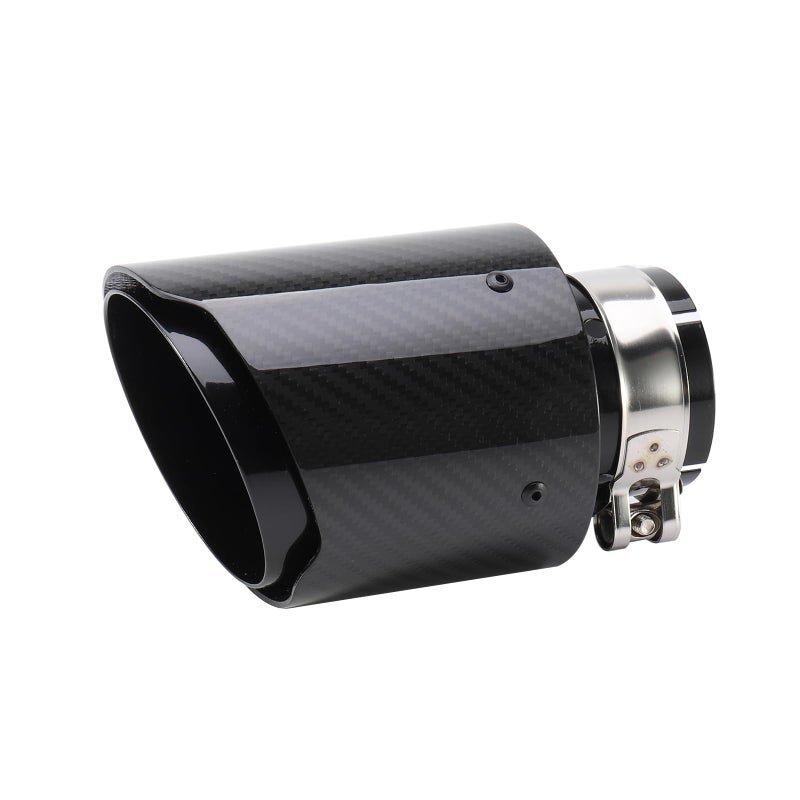 Tempsnow Real Carbon Fiber Exhaust Tip 25 Inlet 4 Outlet Real Carbon Fiber 25 to 4 Exhaust Tip 2MM Thickness - Image 2