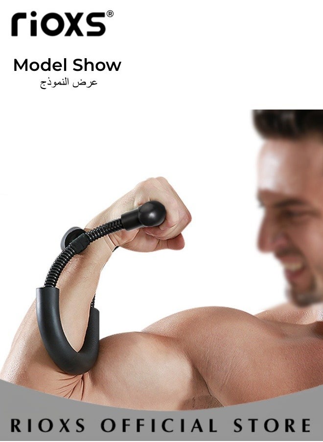 RIOXS 2 Pcs Wrist Strengthener Forearm Exerciser for Adult Hand Developer Strength Trainer Adjustable Electroplated Wrist Strength Device  - Image 2