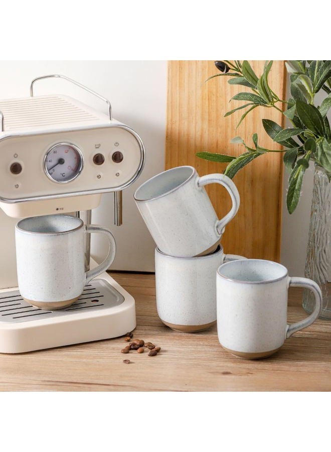 Tikooere Coffee Mugs Set of 4,Ceramic 13 OZ Coffee Cups with Big Handle,Stoneware Large Tea Cups for Hot Beverages,Yogurt,Cappuccino,Latte,Gift for Mom and Dad,Dishwasher Safe & Microwave Safe,White - Image 3