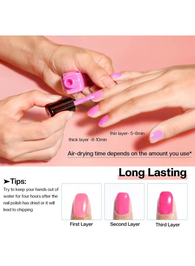 Morovan Fingernail Nail Polish Set: 15 Color Burgundy Red Fall Fingernail Polish Pink Air dry Regular Quick dry Nail Polish Pack 0.25oz Nail Polish Kit Lovers Valentine's Day Gift for Women Girl - Image 4