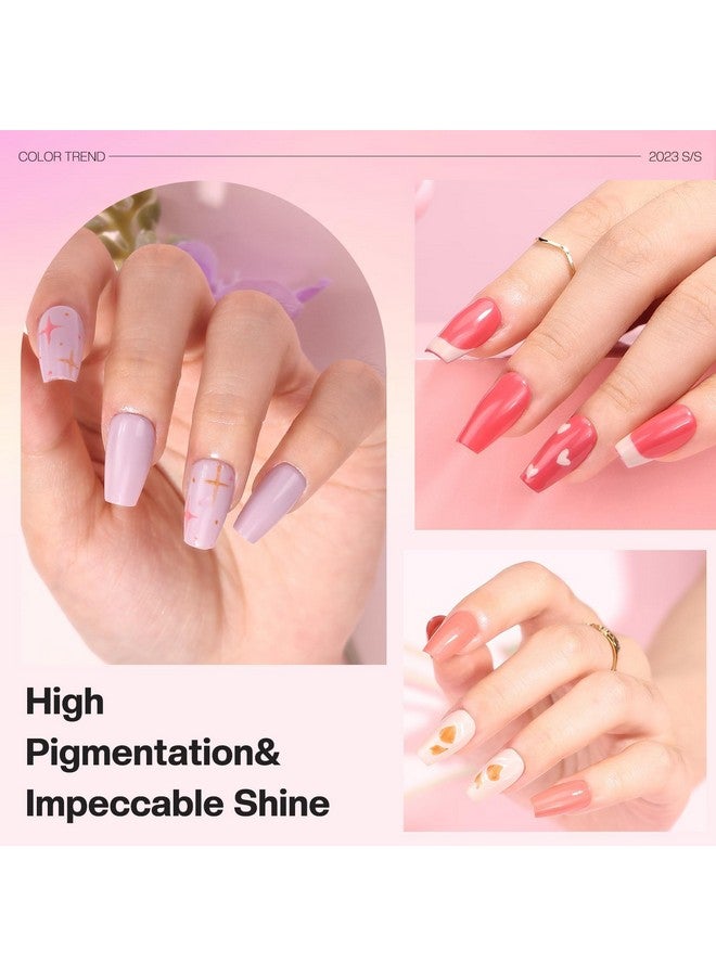 Morovan Fingernail Nail Polish Set: 15 Color Burgundy Red Fall Fingernail Polish Pink Air dry Regular Quick dry Nail Polish Pack 0.25oz Nail Polish Kit Lovers Valentine's Day Gift for Women Girl - Image 5