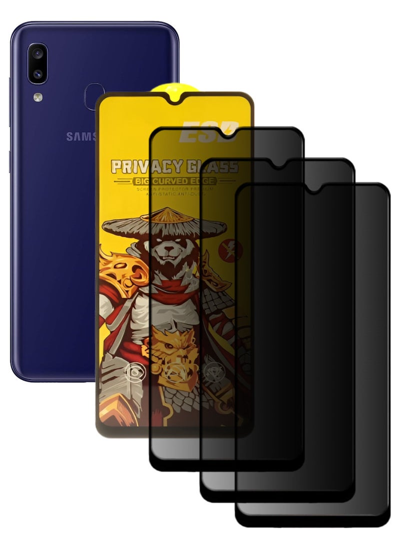 ESD 3 Pieces Tempered Dustproof Privacy Glass Screen Protector Compatible For Samsung Galaxy M10s - Image 1
