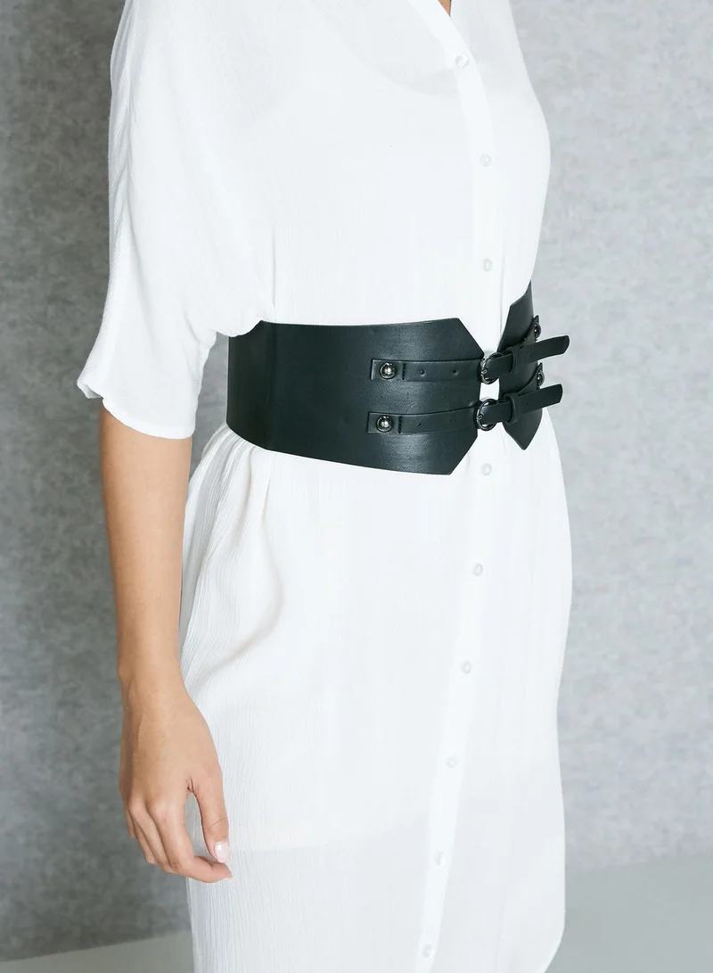 TOPSHOP Double Buckle Corset Belt