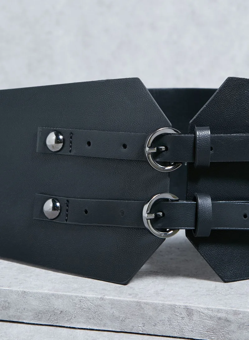 TOPSHOP Double Buckle Corset Belt