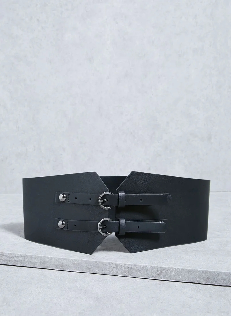 TOPSHOP Double Buckle Corset Belt