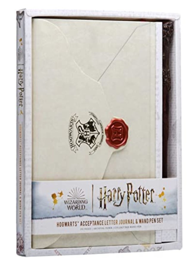 Harry Potter Hogwarts Acceptance Letter Journal And Wand Pen Set 