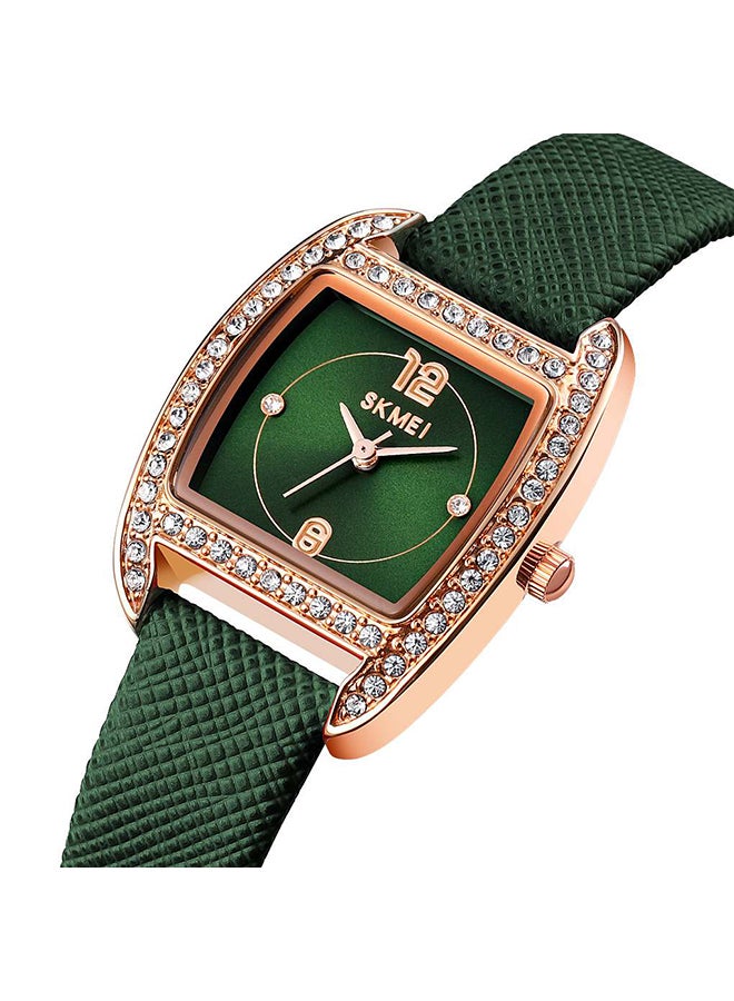 Women's Casual Leather Waterproof WristWatch 0771GN - Image 2