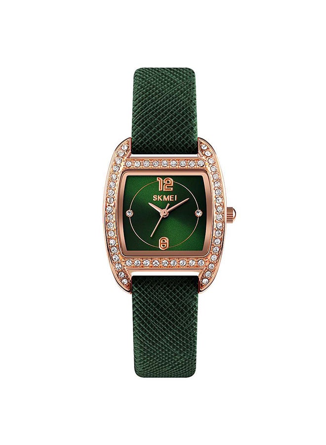 Women's Casual Leather Waterproof WristWatch 0771GN - Image 1