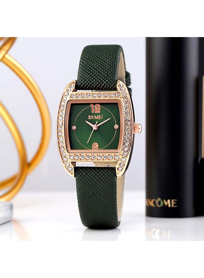 Women's Casual Leather Waterproof WristWatch 0771GN - Image 4